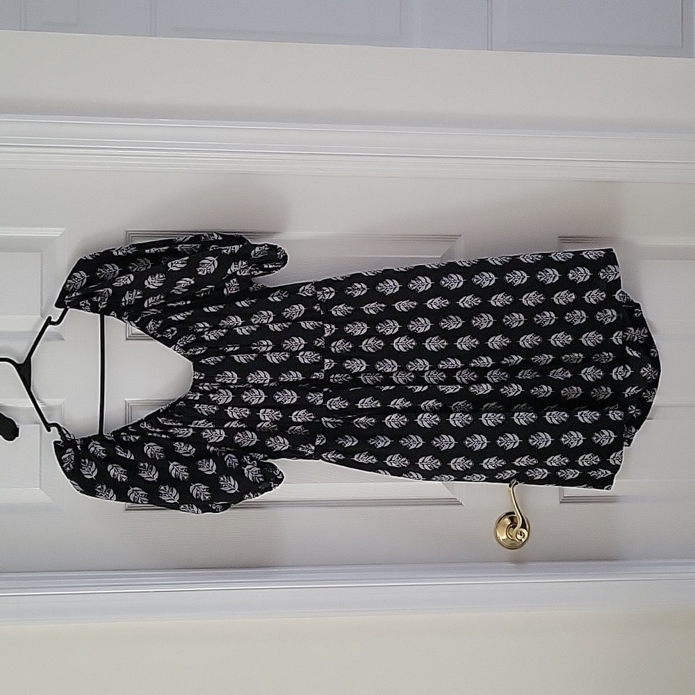 Old Navy Womens Puff Sleeve Tie Back Cut Out Mini Swing Dress